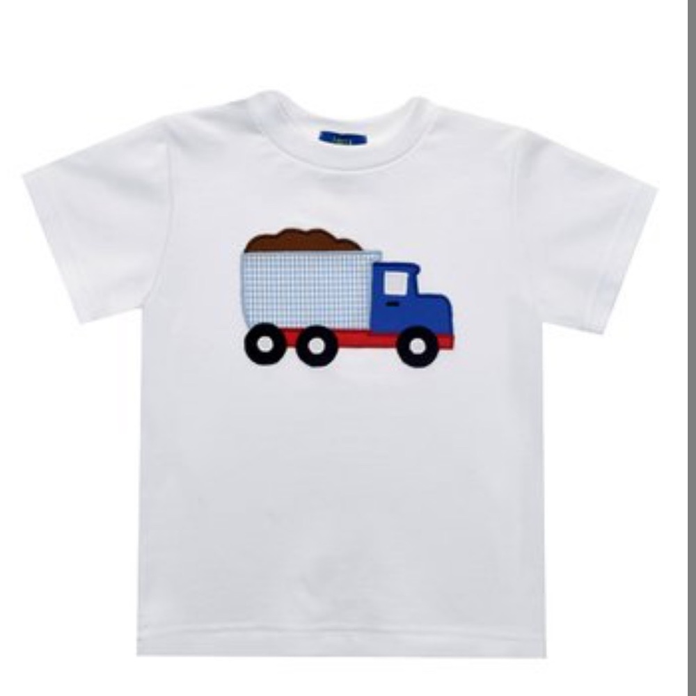 Boys appliqué dump truck shirt size 7 NWT